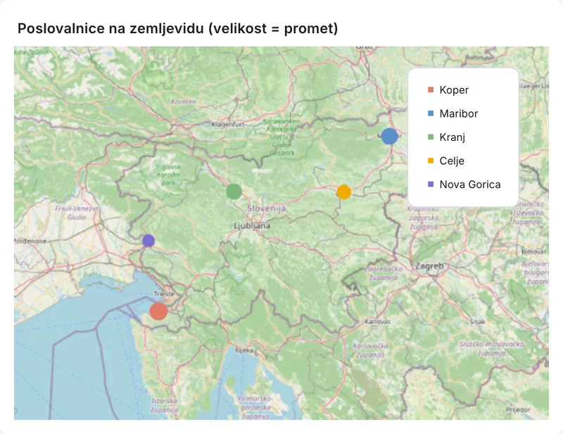 Poslovalnice na zemljevidu
